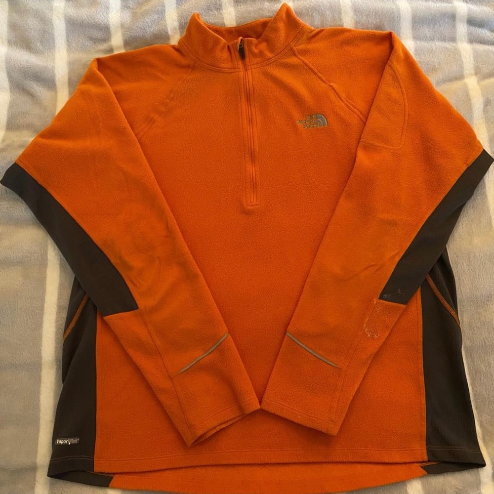 The North Face Men Pullover Size Large (L) 1/4 Zip Orange
